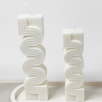 Vela Escultural Gira Botánica (Soja Pura)