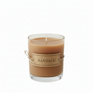 Vela aromática artesanal - Sándalo cálido